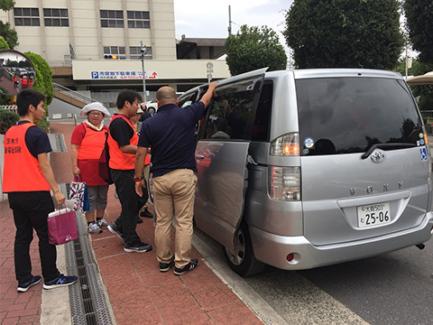 ボランティアの活動場所までの送迎